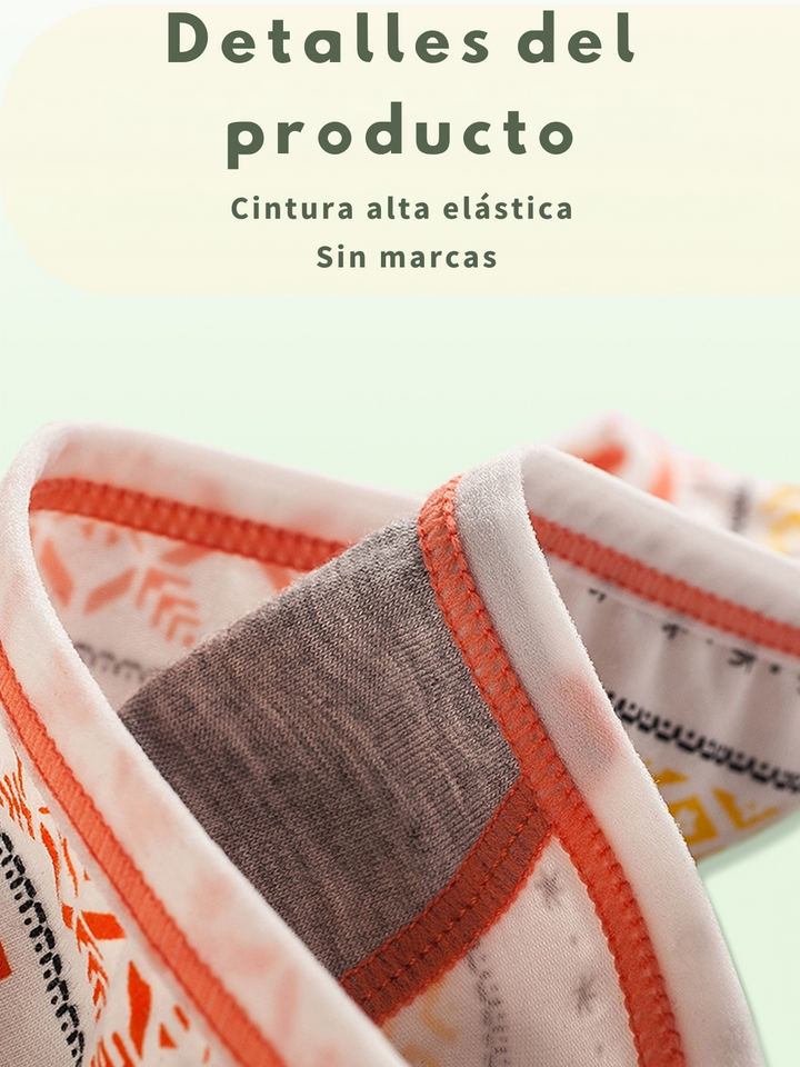 6 Bragas Menstruales con Diseños Vibrantes y Protección Total